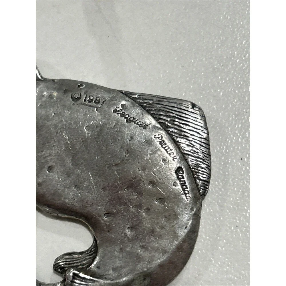 Vintage Sturgeon Pewter Keychain by Seagull Canada from 1987